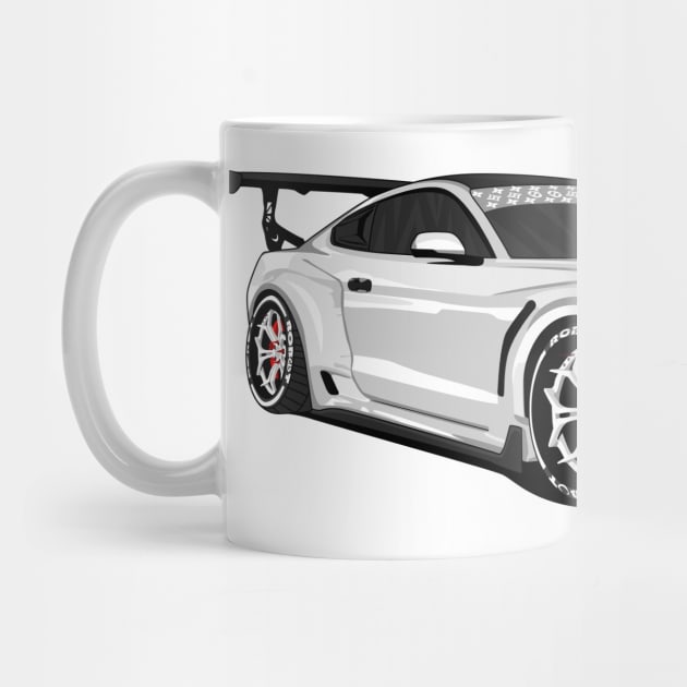 MUSTANG WIDEBODY WHITE by VENZ0LIC